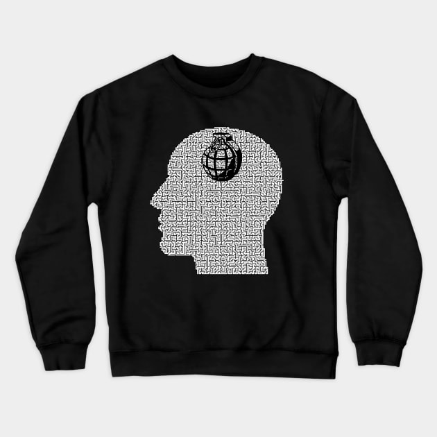 overthinking Crewneck Sweatshirt by KhalidArt